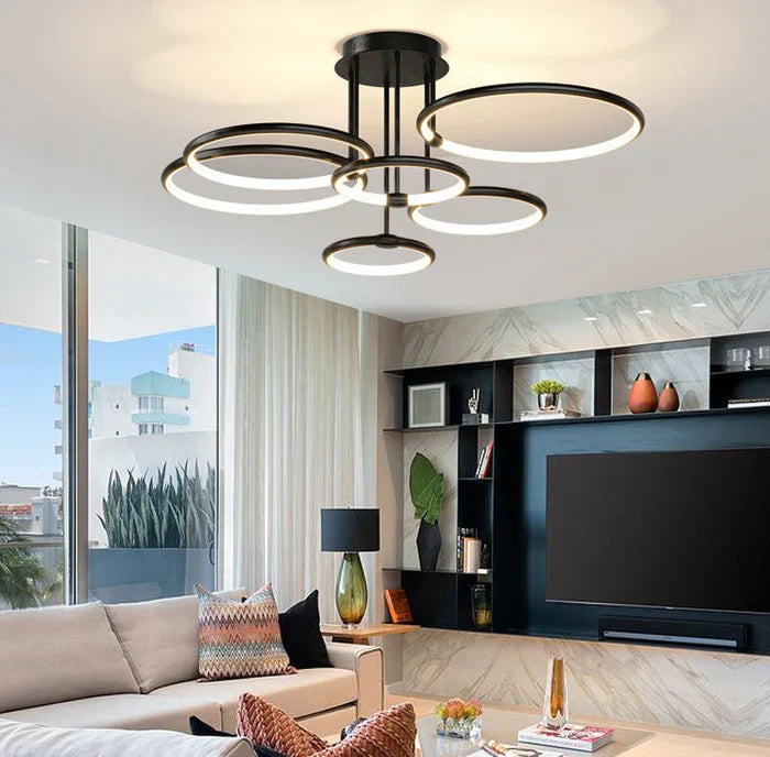 Overlapping Halo Ring Ceiling Light
