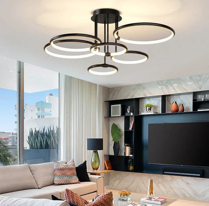 Overlapping Halo Ring Ceiling Light