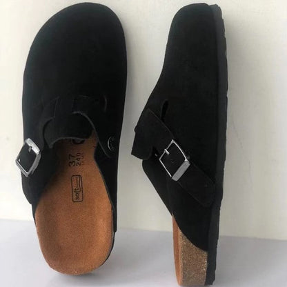 Women's Buckle Strap Slip-On Boston Clogs